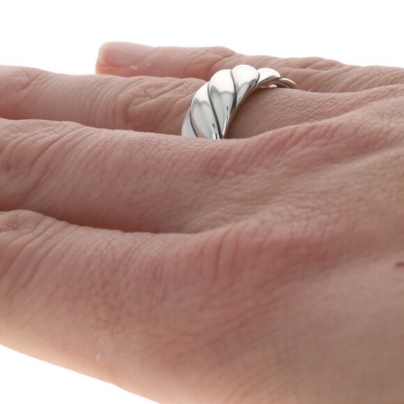 David Yurman Sculpted Cable Contour Men's Band - Sterling 925 Ring SZ 10 3/4 - Picture 4 of 7